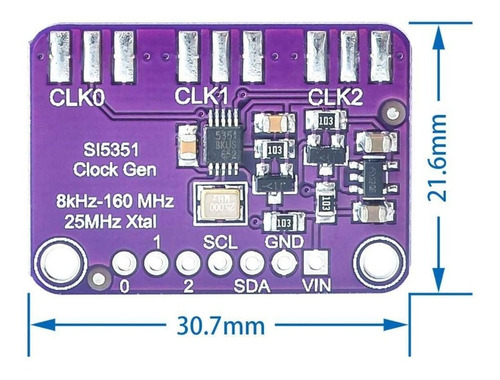 Generador De Reloj Si5351a - 8 Khz A 160 Mhz + Conector Sma