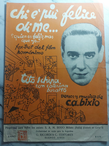 Imagen 4 de 10 de Antiguas Partituras De Música Italiana. Lote De 6. Ian 482