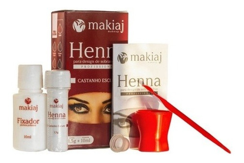 Hennas Makiaj Makeup. Tono Castaño Medio Únicamente.