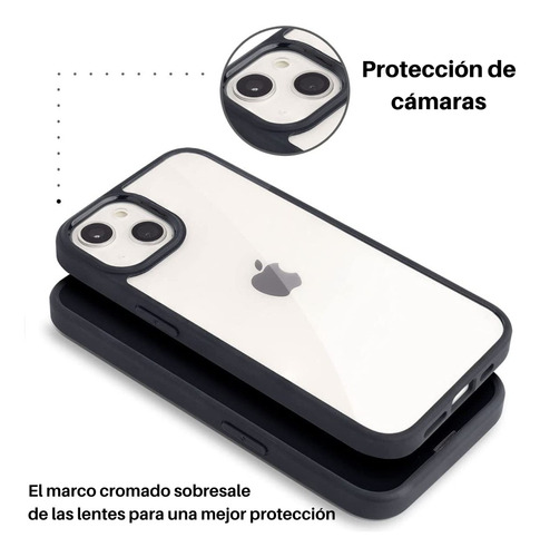 Imagen 3 de 10 de Funda Para iPhone 7 8 Plus X Xs Xr 11 12 13 Pro Max Cromada