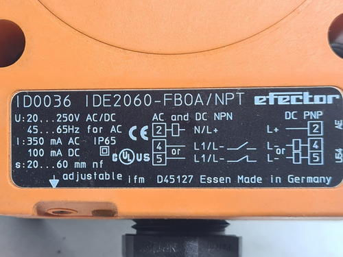 Ifm Ide2060 Id0036 Inductive Sensor Power Industrial