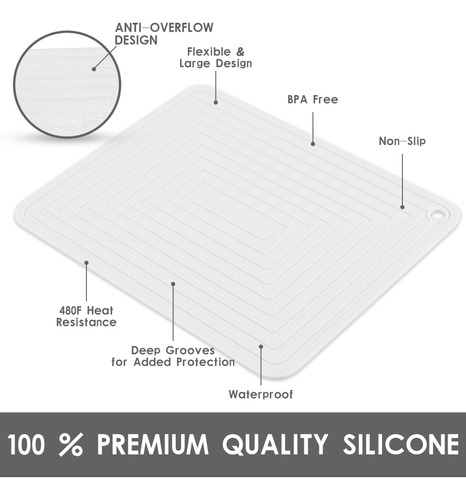 Nstezrne Juego 2 Alfombrilla Silicona Blanca Para Olla S Al