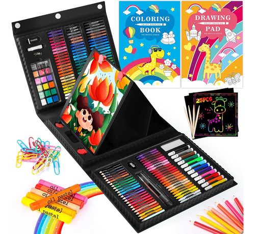 Set De Arte Creativo 251 Piezas Kit De Dibujo Infantil