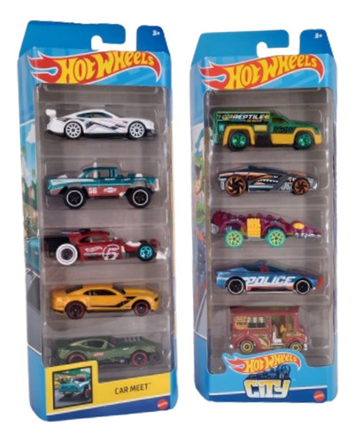 Hot Wheels X 5 Carros Coleccionables Originales 