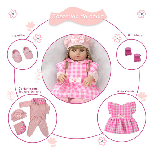 Boneca Reborn Baby Alive Fofinha 100% Vinil Siliconado