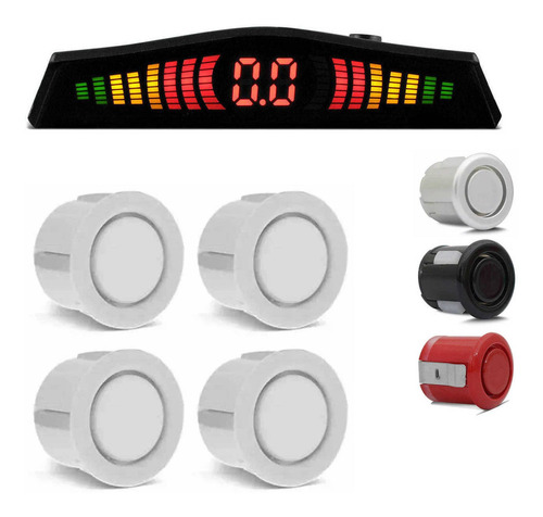 Sensor De Estacionamento 4 Pontos Display Led Todas As Cores