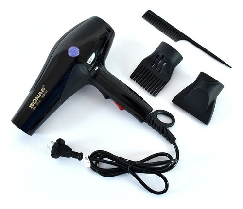 Secadora De Cabello Profesional Marca Sonar 3000w. Belleza Color Negro