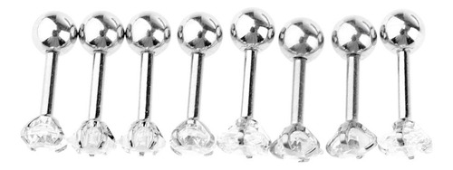 8 Piezas De Material Acero Inoxidable Estrella Circonita