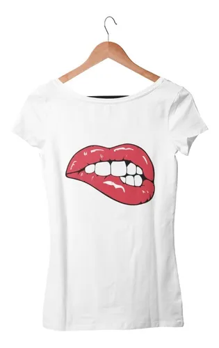 Blusa De Boca Roja Labios Para Dama Meses sin intereses