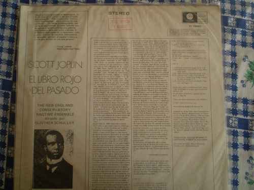 Vinilo Lp De Scott Joplin El Libro Rojo Del Pasado (u747