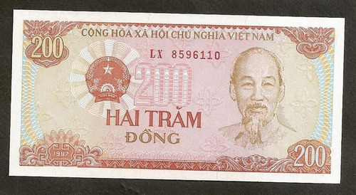 Billete De 200 Dong Vietnam 1987 Unc (c85)