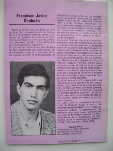 Testamento De Simples Palabras / Francisco Javier Chahuan