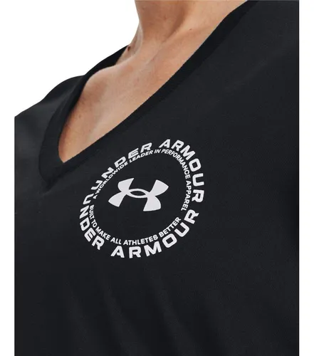 Camiseta Under Armour Tech Solid Lc Crest Mujer-negro