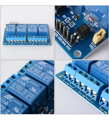 Imagen 2 de 2 de Modulo Rele Relay 4 Canales Arduino Pic 5v 10a
