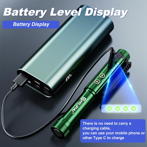 Flashlight Shilipai Pocket Edc Ultra-light Waterproof Green