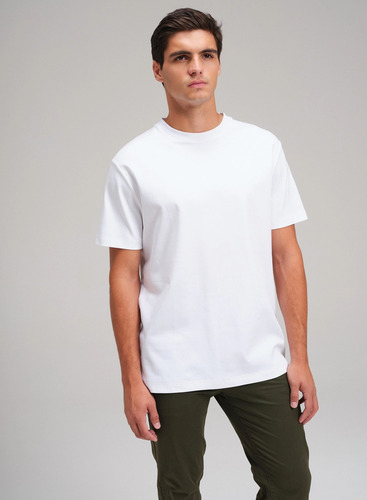 Remera Etiqueta Negra Cuello U Liquid Cotton I25