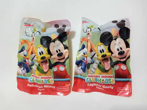 2 Figuras Disney Mickey Mouse Y Goofy 7 Cm Fisher Price Sobr (Usado)