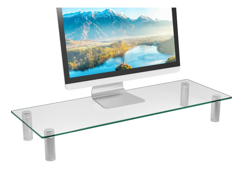 Wali - Soporte Rectangular De Vidrio Templado Para Monitor D