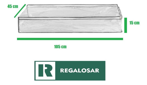 Imagen 5 de 8 de Organizador Bajo Cama Ropa Frazadas Bolsa Hermetica Cierre