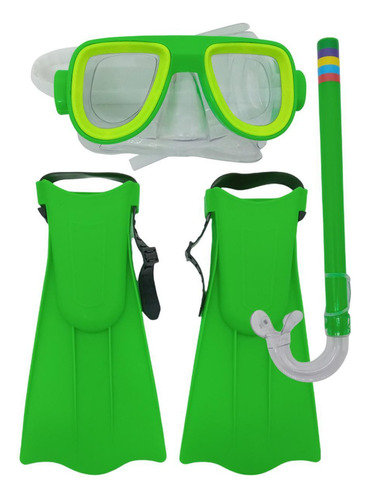 Kit Mergulho Completo Infantil Máscara Snorkel Pé Pato