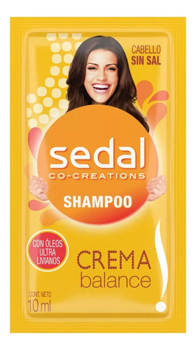 Shampoo Sedal Crema Balance Caja X 144 Sachet 10 Ml C/u