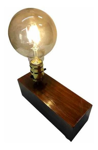 Lámpara Escritorio Steampunk Foco Edison Industrial Vintage