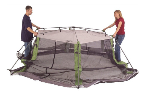 Tienda De Campaña Con Toldo Instantáneo Refugio Portátil Gris