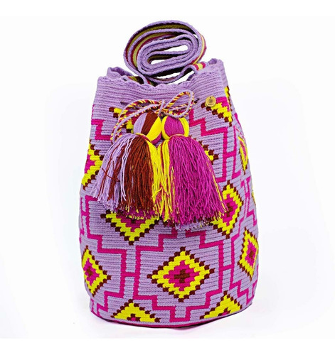 Mochila Wayuu Rosa 100% Original Exclusivo + Obsequio