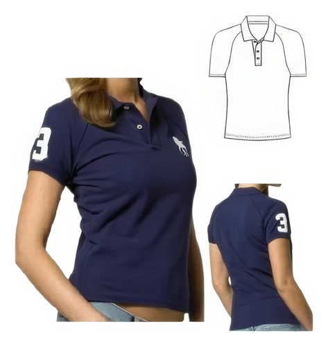 Moldería Textil Unicose - Remera Basica Mujer 0913