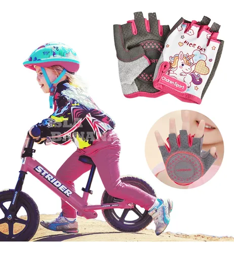 GUANTES PARA BICICLETA NIÑOS ROSADO - Decathlon