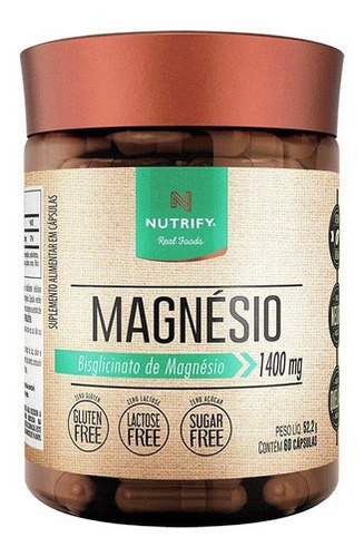 Magnesio Em Capsulas Bisglicinato 60 Capsulas Nutrify       