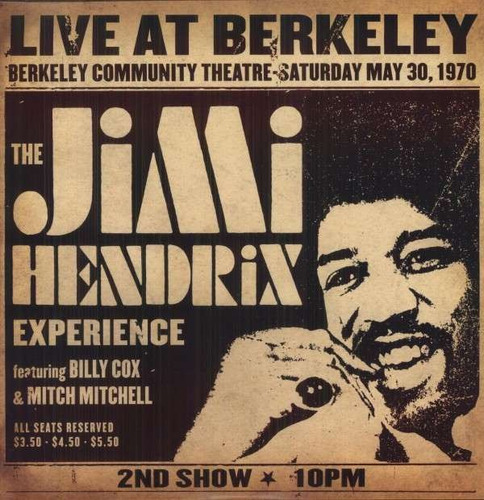 Vinilo Jimi Hendrix Live At Berkeley 2 Lp Nuevo Sellado