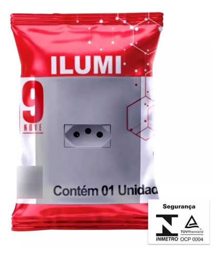 Tomada Elétrica Ilumi I9 Modular Branco 1 Tomada 10 A
