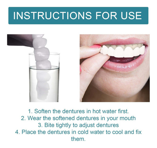Wu Soportes Ajustables For Dentaduras Temporales Rellenos