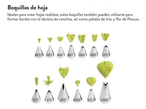 Imagen 7 de 10 de Pico Hoja 67 Wilton Picos Reposteria Titanweb