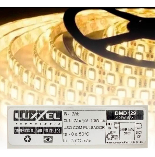 Imagem 3 de 6 de Dimer Digital Para Fita Led 12vdc 9a 108w