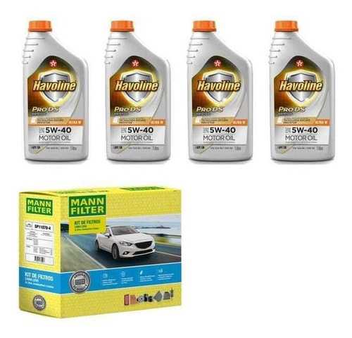 Kit Troca Óleo Texaco 5w40 Para Vw Saveiro 1.6 2015-21