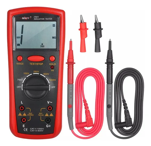 comprar Medidor De Resistencia De Aislamiento Digital Megger Ohmímet