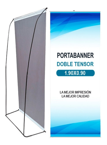 Banner + Portabanner En 48hs - Lona Impresa + Estructura