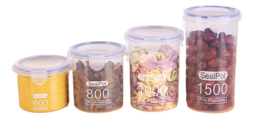 N Set Almacenamiento Granos:4 Recipientes Antihumedad Cocina