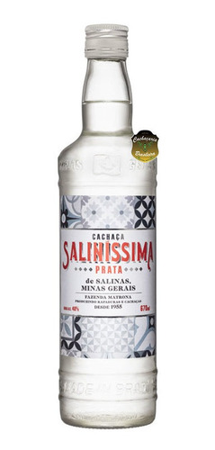 Cachaça Saliníssima Prata 670ml