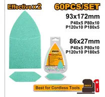 Comprar Set 60 Lijas Delta Para Lijadoras Ingco 20v Granos Varios 60