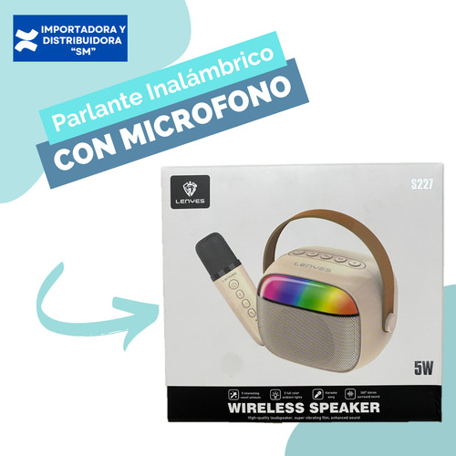 Parlante Inalámbrico Lenyes S227 Con Bluetooth Y Karaoke