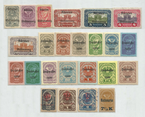 S1313 Áustria 1918 Unificação Com Alemanha 119 Selos