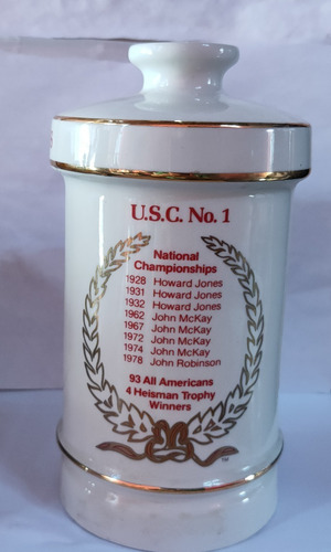 Botella Whiskey 1978 Usc Trojan Fottball Alumni Club Vintage (Usado)
