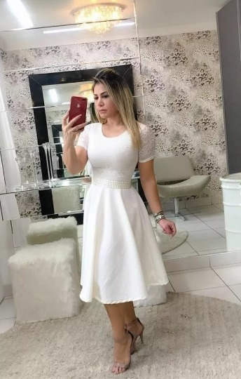 vestido branco mercado livre