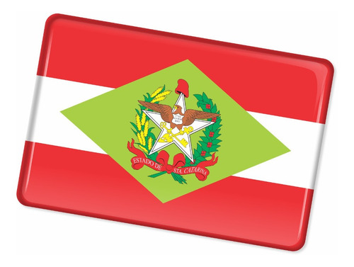 Emblema Adesivo Bandeira Santa Catarina Resinado Bd41