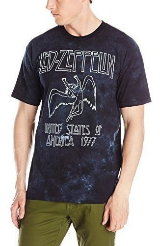 Liquido Azul Camiseta Para Hombre Diseño De Zeppelin Usa T