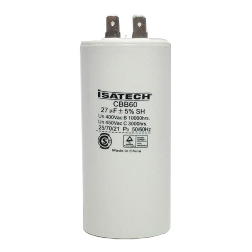 Capacitor Marcha 27uf Microfaradios 400v 50/60hz Isatech