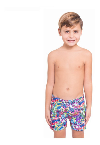 Malla Natacion Infantil Quickly Short Niño Pileta Resistente Cloro